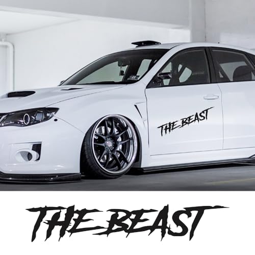 Car Door Side Stickers The Beast Personality Styling Auto Rear Windshield Vinyl Decal Tuning Graphic Automobiles Accessories (Matt Black)
