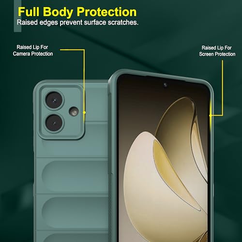 Image of Zapcase Back Case Cover for Samsung Galaxy A06 5G | Compatible for Samsung Galaxy A06 5G Back Cover | Liquid Silicon Magic Case with Camera Protection | Dark Green