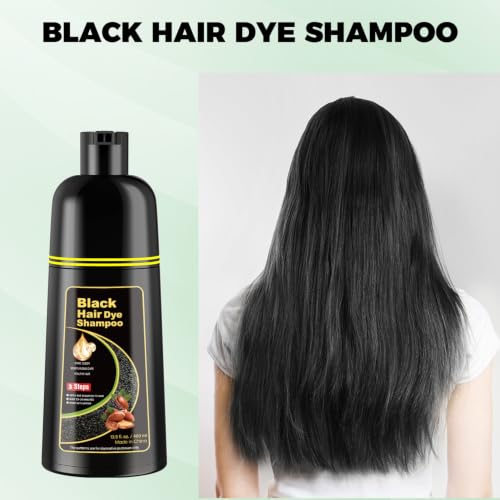 KAISASA Black Hair Dye Shampoo 3 in 1,Hair Color Shampoo for Women and Men Alternate view
