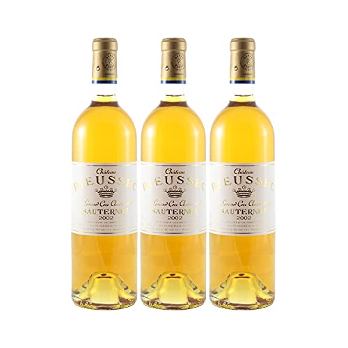Château Rieussec Blanc 2002 - Appellation AOC Sauternes - Vin Doux Blanc de Bordeaux - Lot de 3x75cl - Cépages Sémillon, Sauvignon Blanc - 17/20 Jancis Robinson Cover