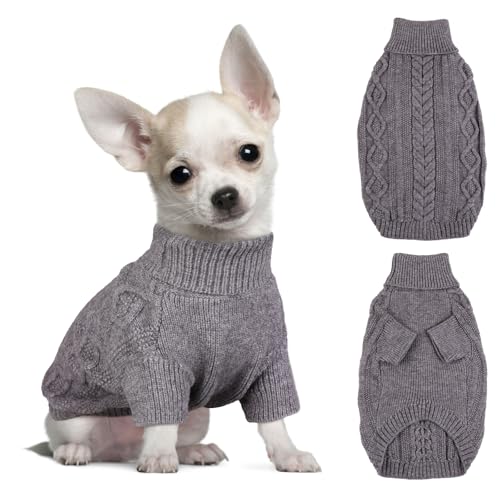 Hjumarayan Hundepullover Kleine Hunde - Schlicht & Elegant Hunde Pullover, Warm Hundepullover mit...