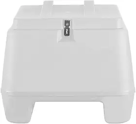 BAÚ PLÁSTICO SUPERIOR 80 LITROS PRO TORK BRANCO INJETADO