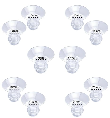 Image of 10PCS Flange Inserts 13/15/17/19/21mm for 24mm Flange/Shield of Most Pumps,Compatible with Momcozy/Medela/Elvie/Spectra/TSRETE/Willow/NCVI/kmaier Breast Pumps,Reduce 24mm Tunnel Down to Correct Size