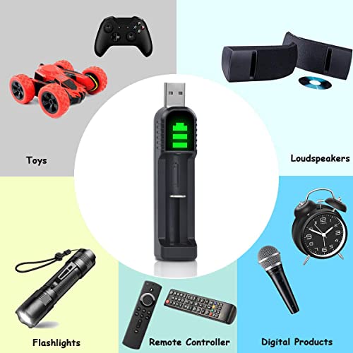 Pickle Power 2 Pack Aaaa Battery With Smart Led Usb Charger 1.2V 500Mah Rechargeable Battery For Surface Pen,For Stylus, For Touch Pen Or Other Electronic Products #TOP4