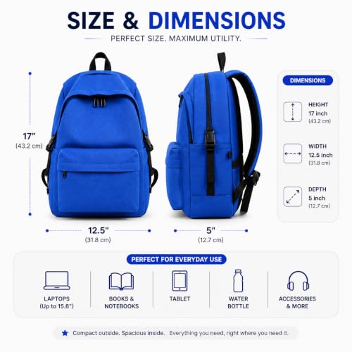 Image of 30L Waterproof 14 Inch Laptop Backpack for School, College, Office, Travel and Hiking Spacious Lightweight Daypack with Multi-Compartment Storage for Men and Women