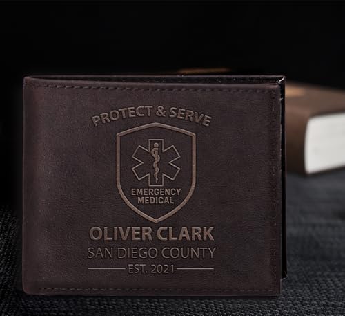 Personalized Leather Wallet for Men – Custom Police Officer Wallet with Badge Design – Law Enforcement Gift – Custom Wallet for Him - Duty or Retirement Gift Idea4