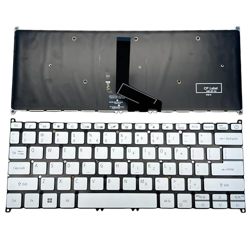 Clavier PC portable pour Swift 5 SF514-52T SF514-54G rétroéclairé US argenté