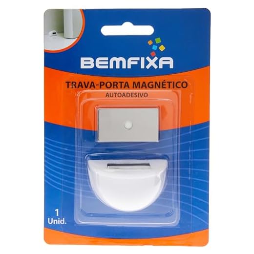 Batedor Para Porta Magnético - Autoadesivo Bemfixa Branco