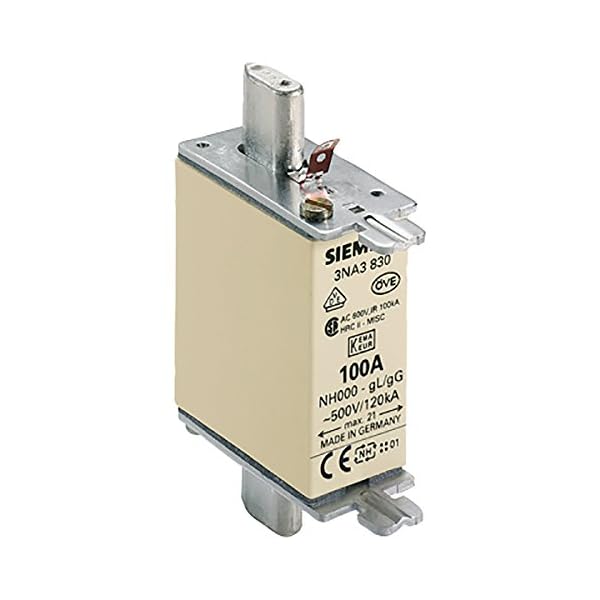 SIEMENS - x3 Stück NH-Sicherungseinsatz, NH000 100 A Stirnkennmelder – Bild 3