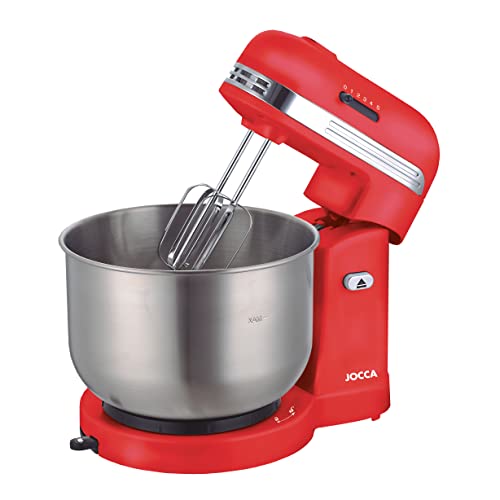 Batteur pétrin 5 vitesses JOCCA robot patissier bol inox 3,5L rouge