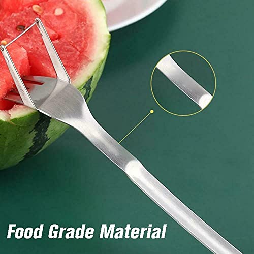 2-in-1 watermeloen vork snijmachine, watermeloen snijmachine met vork, gesneden watermeloen artefact, watermeloen verdeler, roestvrij staal watermeloen snijder mes (1sts) - Image 8