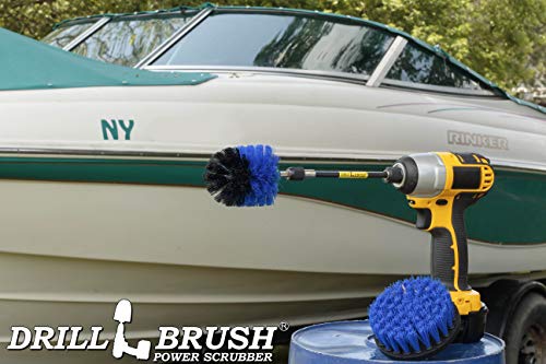 Image of Boat Cleaning Tool Set - Boat Accessories - Aquatic Cleaning Supplies - Hull Cleaner Brush Heads - Barnacle Removing Brush Set - Fish Tank Restoration Brush - Boat Deck Cleaning Tools - Medium Stiff