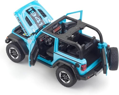 Image of Jeep Wrangler Rubicon 1941 1:32 Model Car with Box, Zinc Alloy Pull Back Toy car with Sound and Light for Kids Boy Girl Gift [Colors as Per Stock] (Jeep Wrangler Rubicon 1941 1:32)