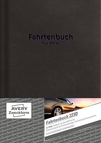 AVERY Zweckform 223D Hardcover Fahrtenbuch PKW (Finanzamt...