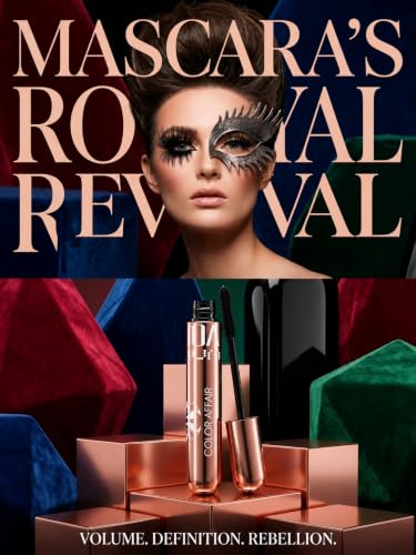 Image of COLOR AFFAIR Volumizing Mascara for Women | Long Lasting Lash Mascara with Precision Brush | Smudge Resistant Everyday Eye Makeup | Black Mascara