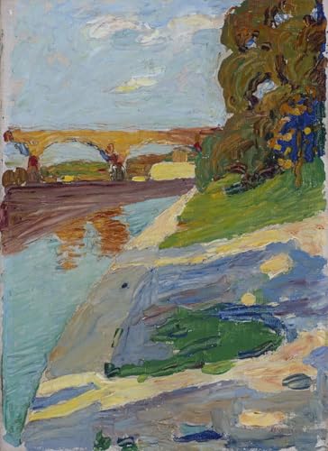 Art Tableau l'Isar de Wassily Kandinsky - Impression d'art sur toile 60x90cm
