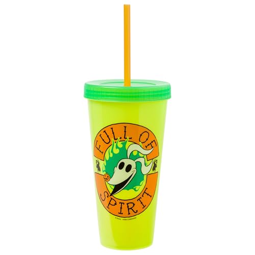 Image of Silver Buffalo Disney The Nightmare Before Christmas 48 Pack Color Change Plastic Tumblers Featuring Jack Skellington, Sally, Oogie Boogie, and Zero, 24 Ounces