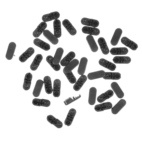 Toyvian 20 Piezas Kit de Conectores y Cadenas de Cuentas para Reparación de Persianas Verticales Accesorios Negros de Pom Fáciles de Instalar para Estores Dormitorios y Cocinas