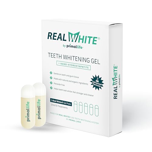 Image of Primal Life Organics Real White Teeth Whitening Gel Pods - Organic, All-Natural, No Peroxide or Bleach - 10 Treatments