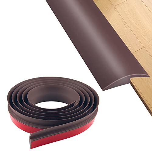 Rubber Transition Strip for Carpet to Tile, 6.56ft, Coffee