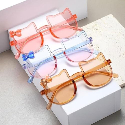 Cute Kitty Look Clear Lens Glasses, Kids Sunglasses Girls Lovely Cute Pink Kitty Toddlers Sunglasses Cat2