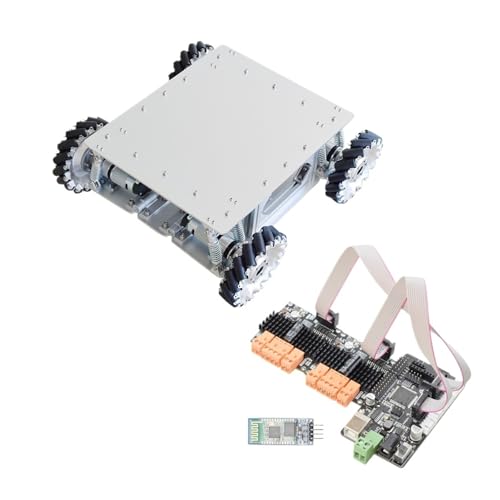 60KG Load Shock Absorption Mecanum Wheel Robot Car Chassis Kit with 4pcs Planetary Gear Motor for Ardo STM32 RaPi(with BT Control)