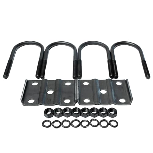 TRAILER SUPPLIES Grade 5 U-Bolt Kit –7” U-Bolts for 5,200–7,000 lb Axles, Fits 3' Round Axle,...