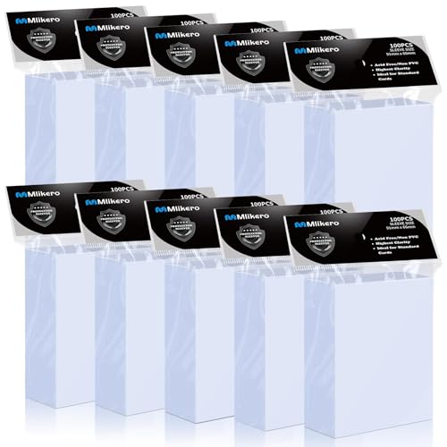 Mlikero 1000 Stück Standard Soft Kartenhüllen, Transparente Kartenhüllen passend für MTG Karten, Sammelkarten, Sportkarten… – Ansicht 1