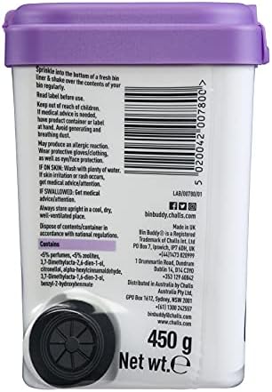 Bin Buddy Fresh Spring Blossom 450g x 3, Bin Freshener Deodoriser Powder, Leaves Your Bin Smelling Great, Suitable for Indoor and Outdoor Bins, Pack of 3