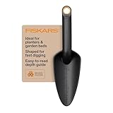 Fiskars Eco Trowel with Curved Spade, Ergonomic Handle, UV Resistance, Durable, Eco-Friendly Tool for Planters and Garden Beds