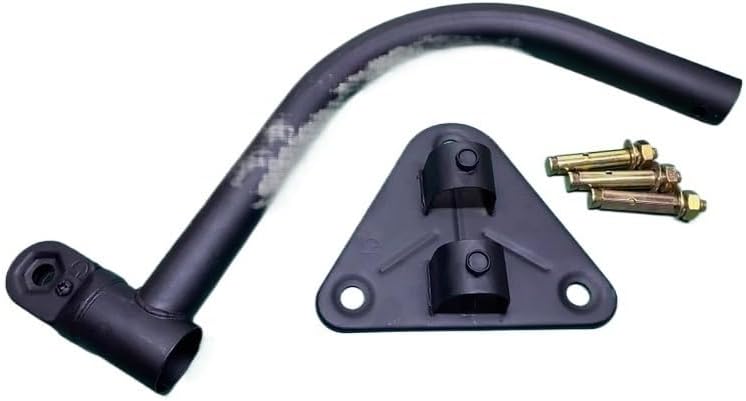 Compatible For Horn Replacement Straight Vertical Curved Rod Triangle Bracket Base Wall Mount Fan Rod Pendant(D)