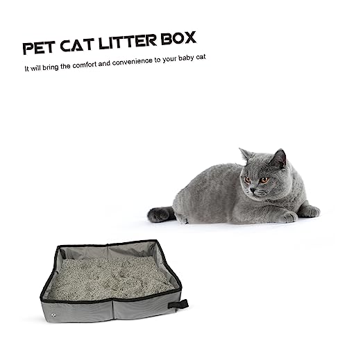 VANZACK Caixa Dobrável Para Areia Gato 5 Peças Viagem Forro À Prova D'Água Cama Para Animais Estima