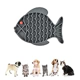 Cat Feeders Slow Feeder Cat Bowl Fish Shape Silicone Puzzle Feeder Kitten Bowl Fun Interactive Feede