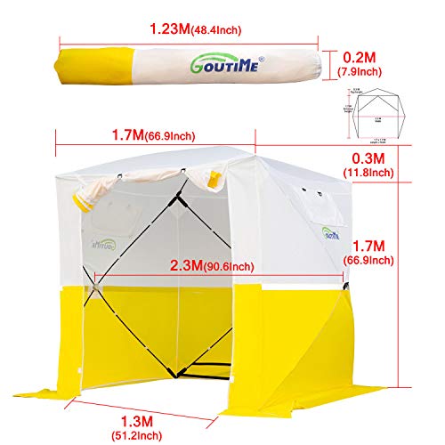 Goutime Gazebo pop up work shelter 2mx2m small event shelter party works tent garden bbq Fishing camping Multifunctional Portable shelter,Outdoor overhaul and maintenance,Vendor Events,Shower Privacy - Image 5