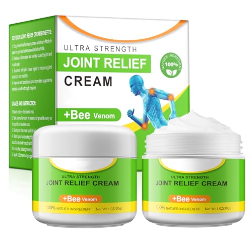HXTMKT Bienengiftsalbe, Gelenk Knochentherapie Bee Creme, Schmerzlinderung Creme mit natürlichen Formel, Ultra Strength Joint Relief Cream für Soreness Muscle Recovery, 2 Packungen (30g)