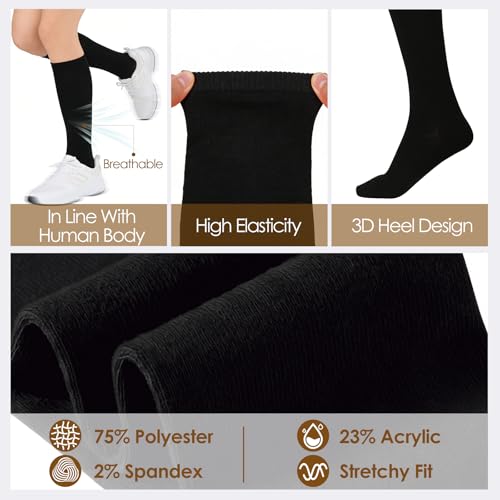 Image of American Trends Womens Athletic Knee High Socks Outdoor Sport Thigh High Stockings Casual Stripes Tube Socks