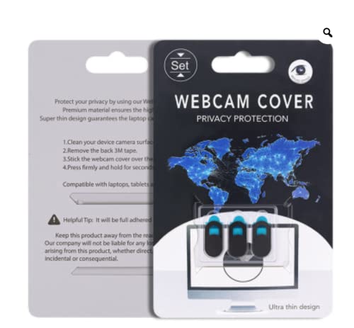 Kit Tampa Webcam Câmera Adesivo Privacidade Espião Preta