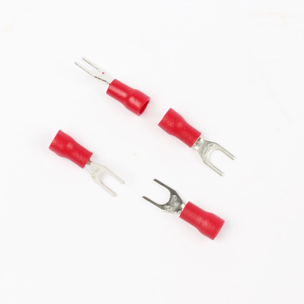 SV1.25-6 Small Red Furcate Pre-Insulating Terminal(Type to) Cold Pressed terminals/Cable Connector/Wire Connector 1000PCS/Pack