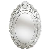 Baxton Studio Livia Classic and Traditional Silver Finished Venetian Style Accent Wall Mirror
