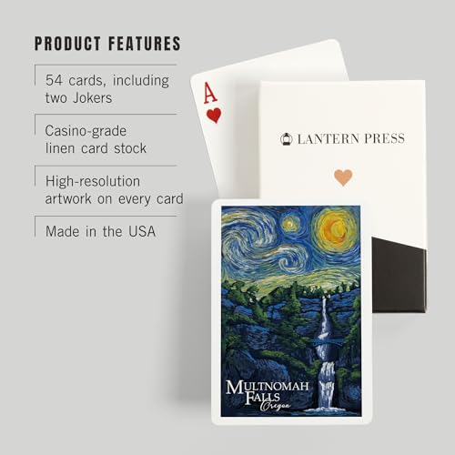 Baraja de Poker Multnomah Falls Van Gogh Starry Night miniatura 3