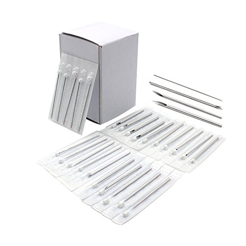 Gospire 100Pcs Mix Body Piercing Needles Sizes 12G 14G, 16G, 18G And 20G, Sterilized Surgical Steel #TOP2