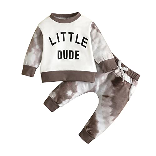 Image of Baby Boy Clothes 3 6 9 12 18 24M 3T Pants Set Hooded Patchwork Hoodie Striped Sweatpants Fall Winter Outfit