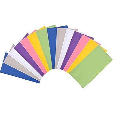 ColorYourLife 14-Pack Large Size (12x12 inches) Microfiber Cleaning Cloths for Laptop, Computer, Smart Phones, Tablets, Lenses, LCD Monitor, TV, Camera, Eye Glasses, Optics Etc Cover