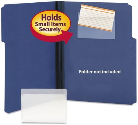 Smead 68153 Self-Adhesive Poly Pockets Top Load 5-5/16 x 3-5/8 Clear 100/Box