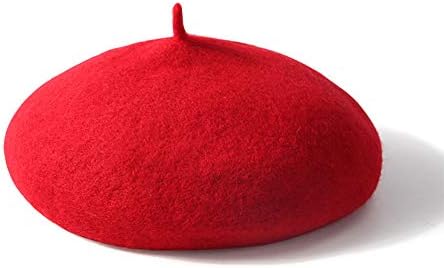 YASSUN England Versatile Beret, Children Painter Beret,Outdoor Warm Hat Beret, Red