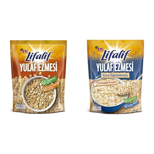 Eti Lifalif Yulaf Ezmesi 500 g ve Eti Lifalif İnce Öğütülmüş Yulaf Ezmesi 350 g