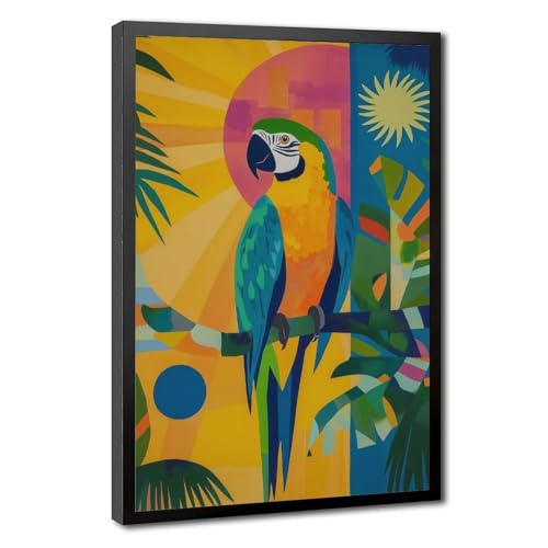 Tableau perroquet exotique en toile haut de gamme 61 x 91,4 cm