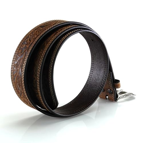 ARIAT Men's Leather Floral Embossed Belt, Medium Brown, 32 - Image 5