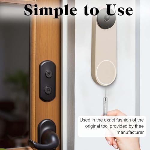 Abeillo 4Pack Doorbell Removal Pin Release Key Security Removal Tool Replacement Compatible with Nest Video Doorbell Blink Google Nest Eufy Video Doorbell Ring Doorbell Accessories - Image 4