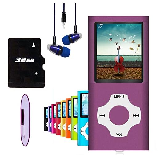 MP3 Player / MP4 Player, Hotechs MP3 Music Player with 32GB Memory SD Card Slim Classic Digital LCD 1.82'' Screen MINI USB Port with FM Radio, Voice Record